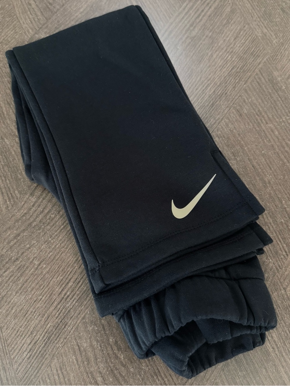 Nike Girl’s Black Flared Sweatpants with Gold Swoosh